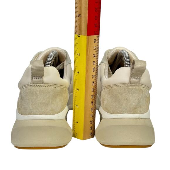 Tory Burch Women's Good Luck Athletic Sneakers SZ 8 Low Top Platform Shoes Beige - Picture 8 of 11